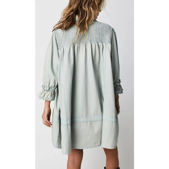 Free People Vanessa Denim Tunic/Dress Size Small - Picture 3 of 8